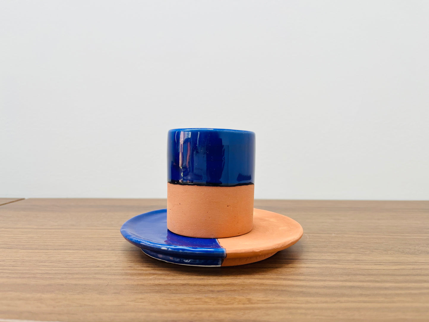 Coffee cup and saucer blue