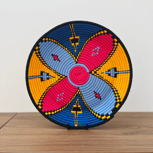 Large Wool Bowl — Petal & Spiral in Saffron